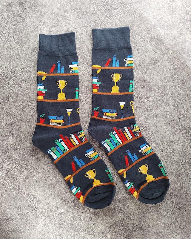 جوراب مردانه طرح کتابخانه