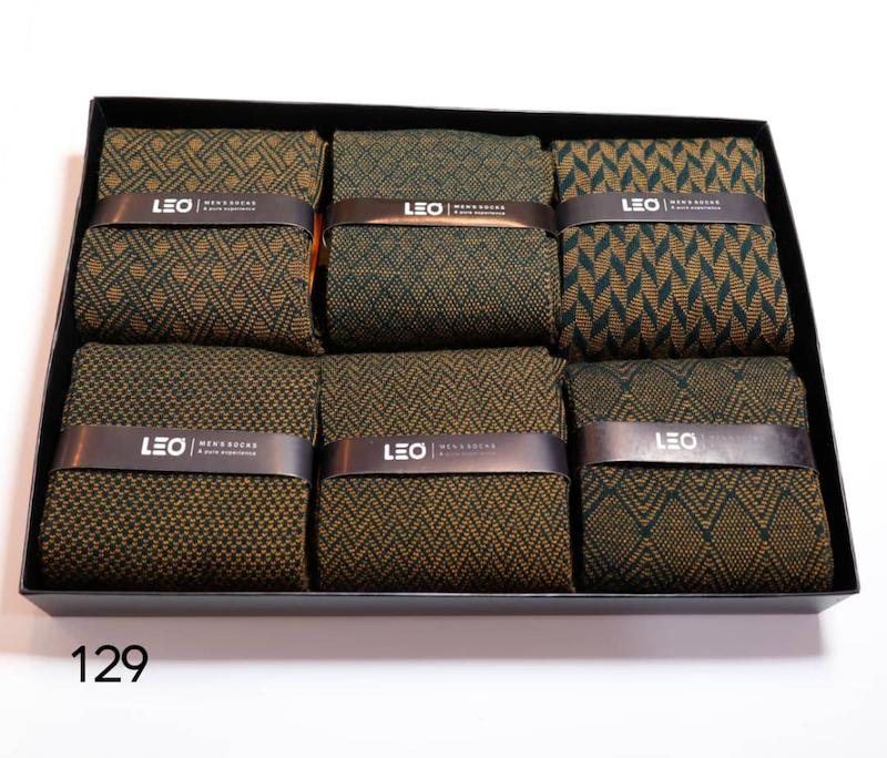 جوراب مردانه لئو ساقدار نخ پنبه ضدبو ضدعرق کد ۱۲۹