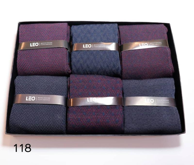 جوراب مردانه لئو ساقدار نخ پنبه ضدبو ضدعرق کد ۱۱۸