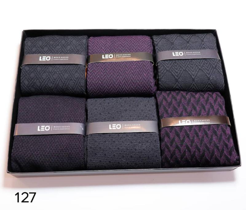 جوراب مردانه لئو ساقدار نخ پنبه ضدبو ضدعرق کد ۱۲۷