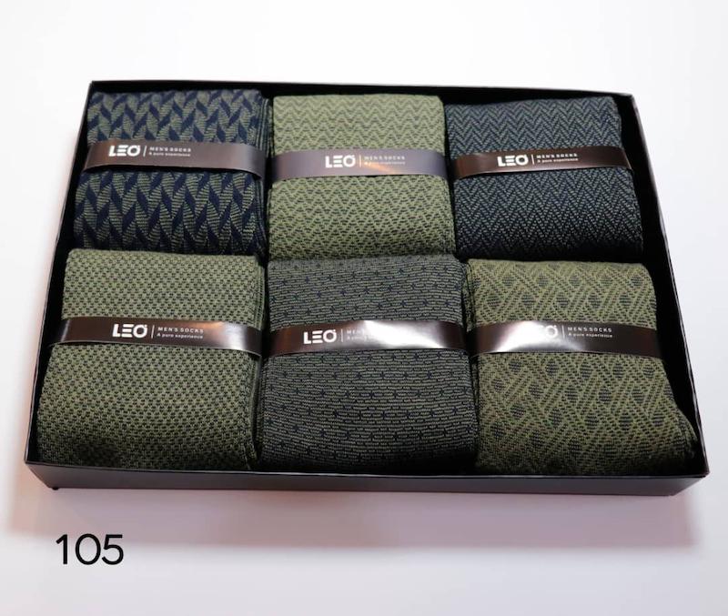 جوراب مردانه لئو ساقدار نخ پنبه ضدبو ضدعرق کد ۱۰۵