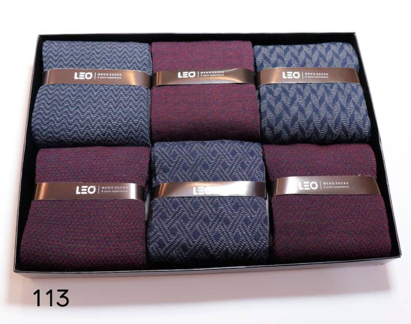 جوراب مردانه لئو ساقدار نخ پنبه ضدبو ضدعرق کد ۱۱۳