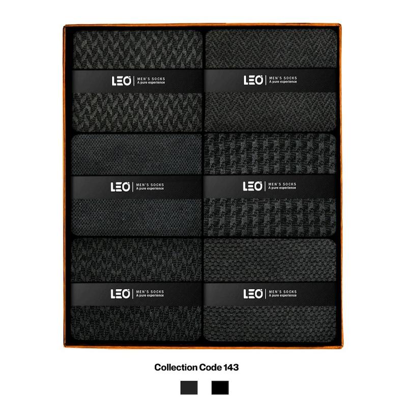 پک ۶ عددی جوراب مردانه ساقدار لئو | نخ پنبه – کد ۱۴۳
