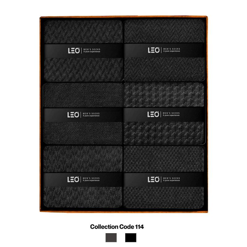 پک ۶ عددی جوراب مردانه ساقدار لئو | نخ پنبه – کد ۱۱۴
