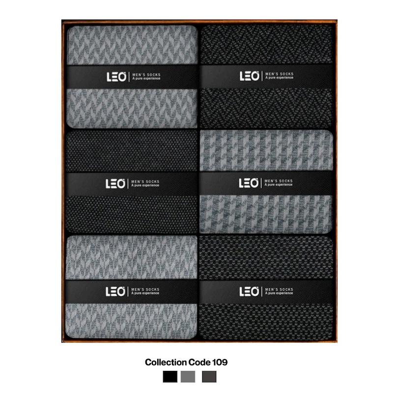 پک ۶ عددی جوراب مردانه ساقدار لئو | نخ پنبه – کد ۱۰۹