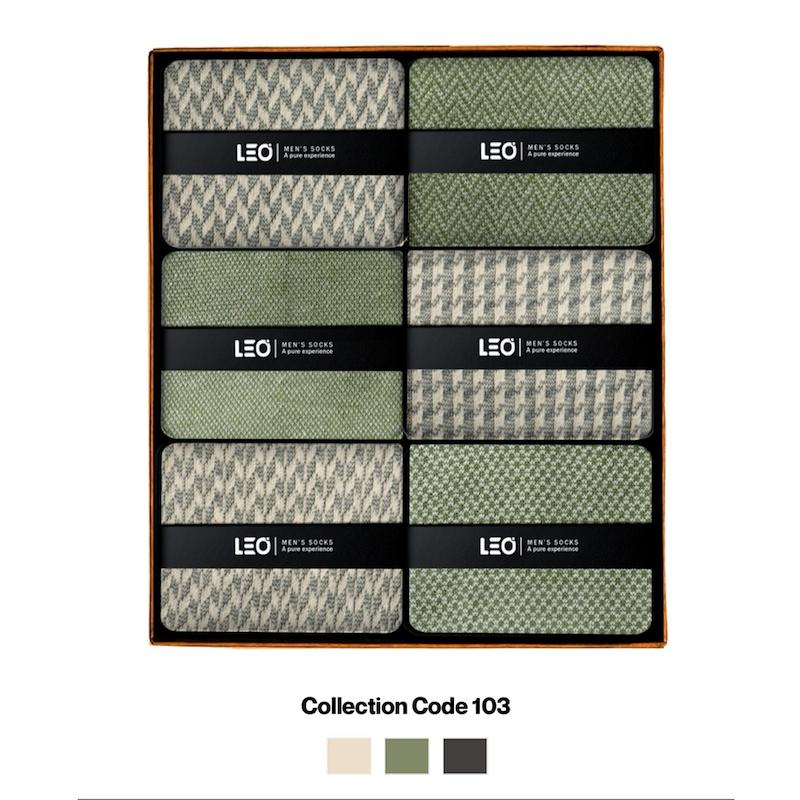 پک ۶ عددی جوراب مردانه ساقدار لئو | نخ پنبه – کد ۱۰۳