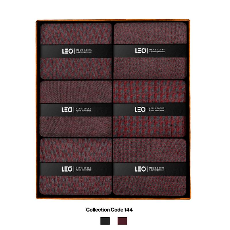 پک ۶ عددی جوراب مردانه ساقدار لئو | نخ پنبه – کد ۱۴۴