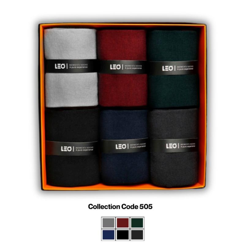 پک ۶ عددی جوراب زنانه ساقدار لئو | نخ پنبه – کد ۵۰۵