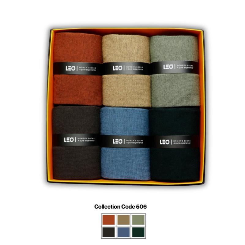 پک ۶ عددی جوراب زنانه ساقدار لئو | نخ پنبه – کد ۵۰۶