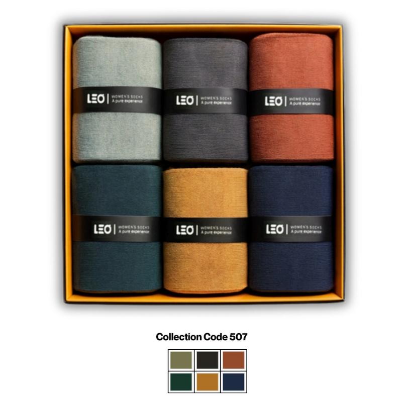 پک ۶ عددی جوراب زنانه ساقدار لئو | نخ پنبه – کد ۵۰۷