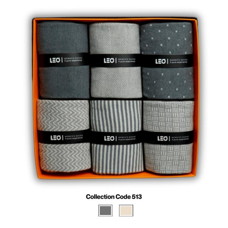 پک ۶ عددی جوراب زنانه ساقدار لئو | نخ پنبه – کد ۵۱۳