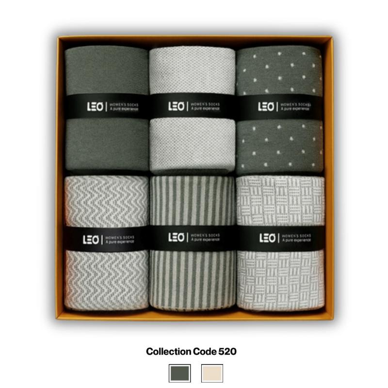 پک ۶ عددی جوراب زنانه ساقدار لئو | نخ پنبه – کد ۵۲۰