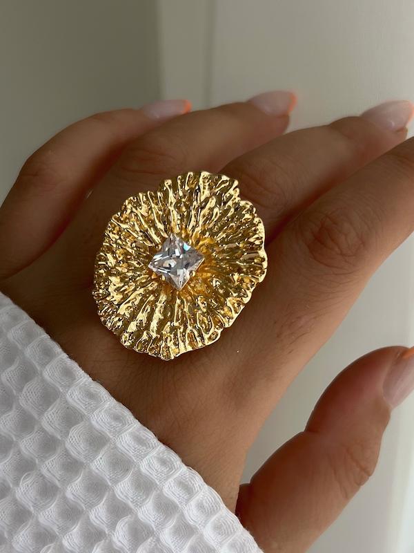 انگشتر تک نگین فشن