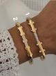 دستبند طرح طلا نگین رنگی