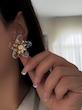 گوشواره گل شیشه ای هلوگرامی