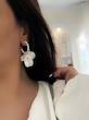 گوشواره حلقه ای مرواریدی پرصدف
