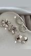 گوشواره گل و نیم دایره مرواریدی و حلال