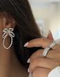 گوشواره جواهری پاپیون حلقه ای