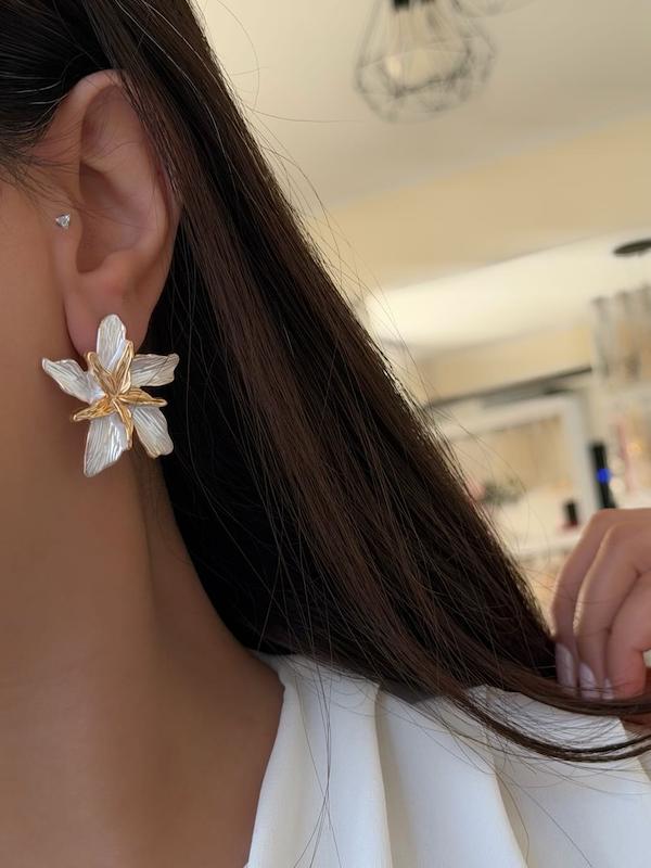 گوشواره میناکاری گل