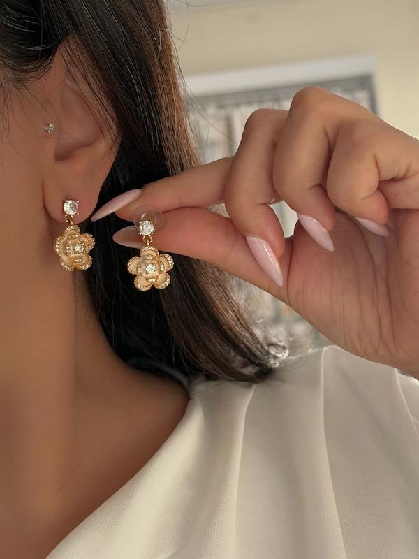 گوشواره میناکاری مدل گل