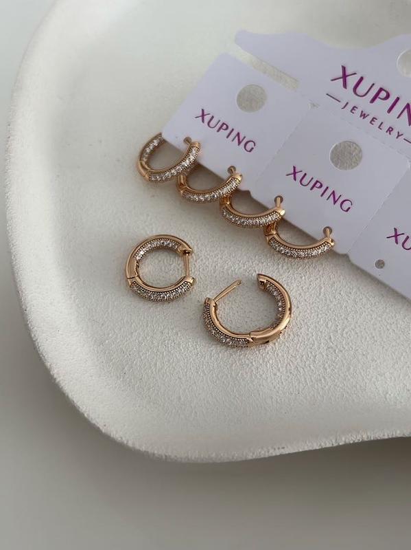 گوشواره تمام نگین ژوپینگ