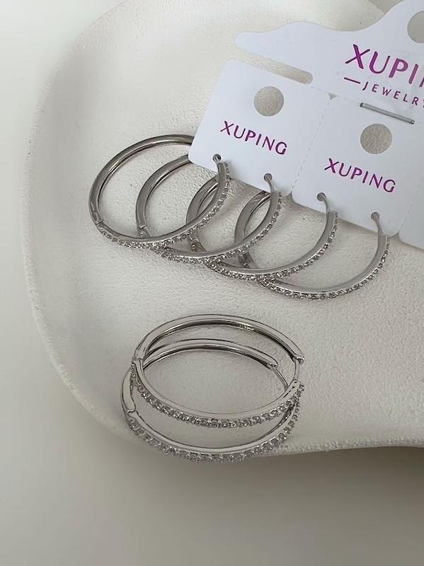 گوشواره نگین حلقه ای ژوپینگ