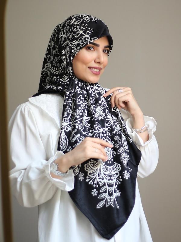 روسری ابریشم ژاکارد وارداتی