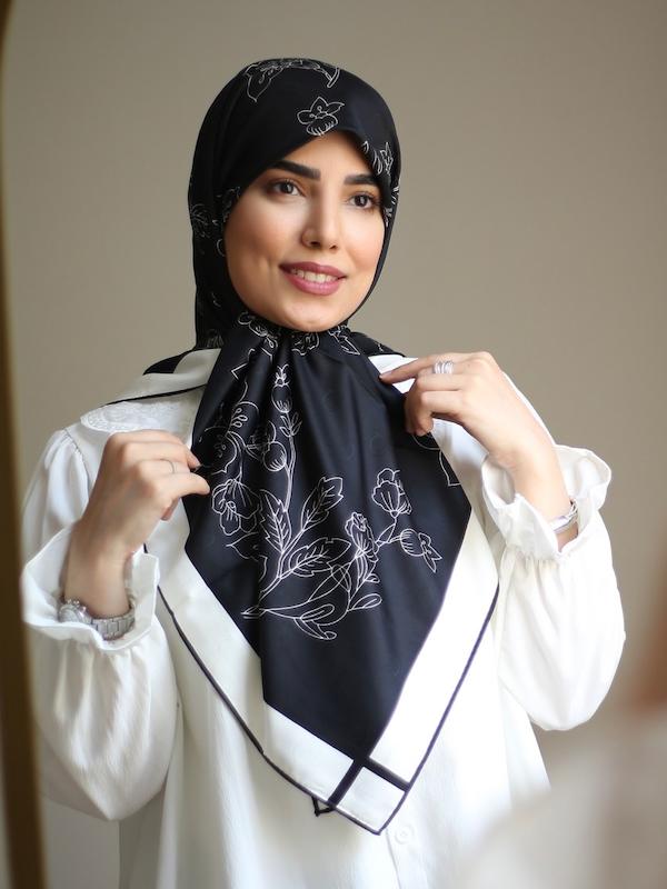 روسری ابریشم ژاکارد وارداتی