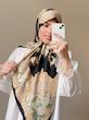 روسری ابریشم ژاکارد بهارناز