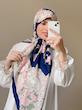 روسری ابریشم ژاکارد بهارناز
