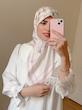 روسری ابریشم توییل شکوفه
