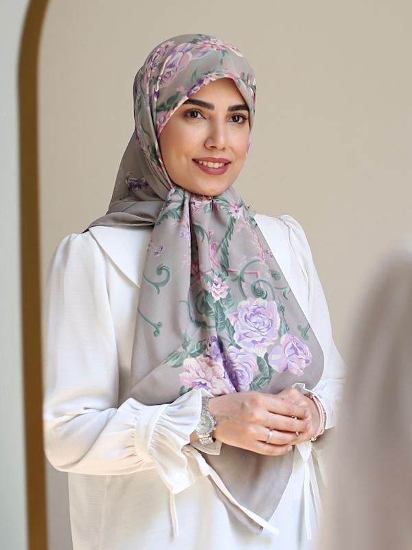 روسری نخی تابستونی گل(رنگبندی)
