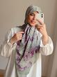 روسری ابریشم توییل شکوفه