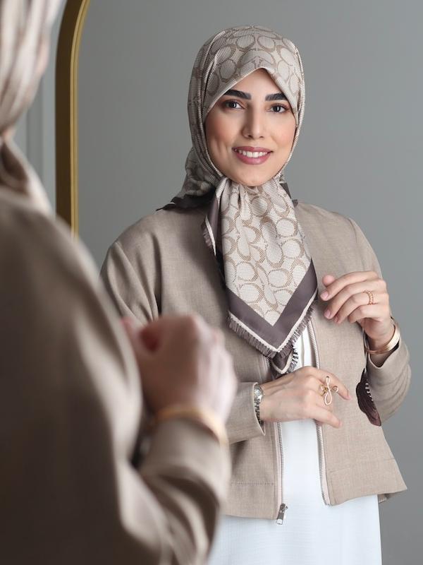 روسری ابریشم کوچ(رنگبندی)