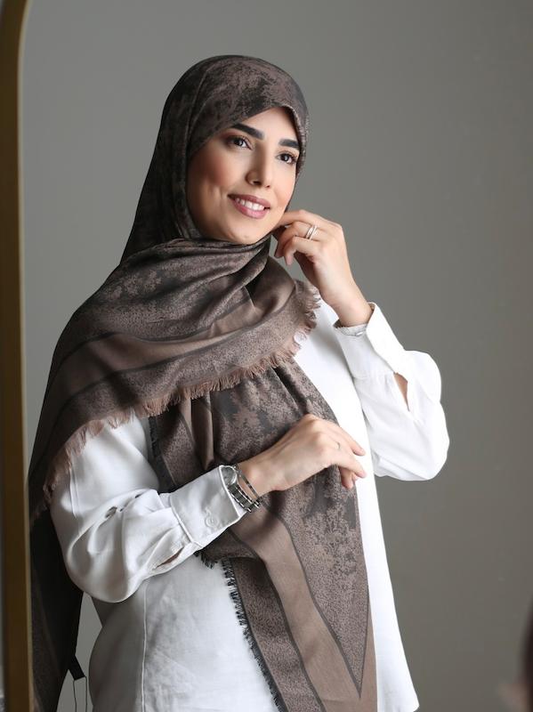 روسری کشمیر سه گوش دیور جنگل