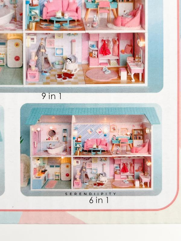 پازل بوک‌ نوک سه بعدی مینیاتوری doll house