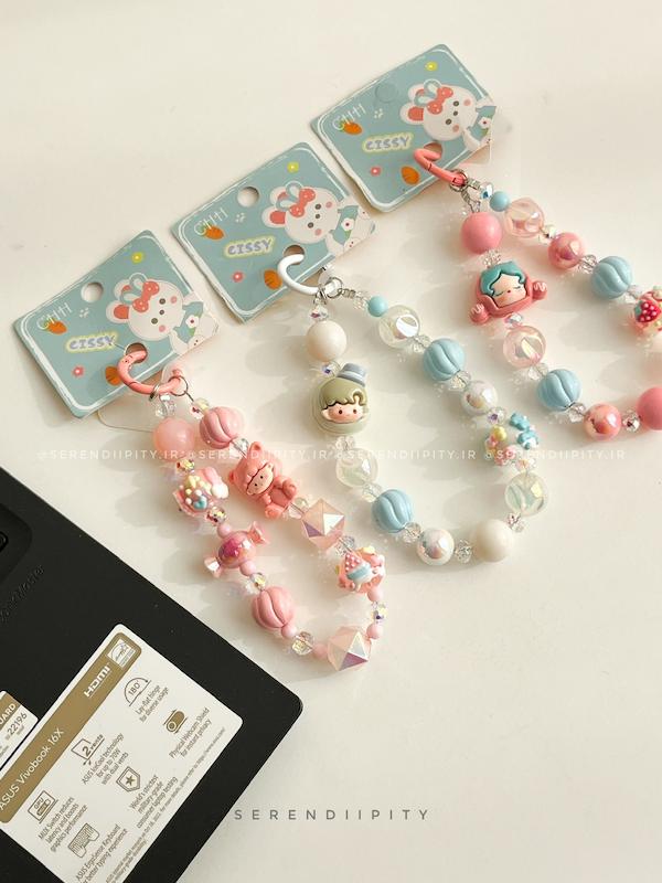 آویز موبایل/کیف فانتزی پاستلی