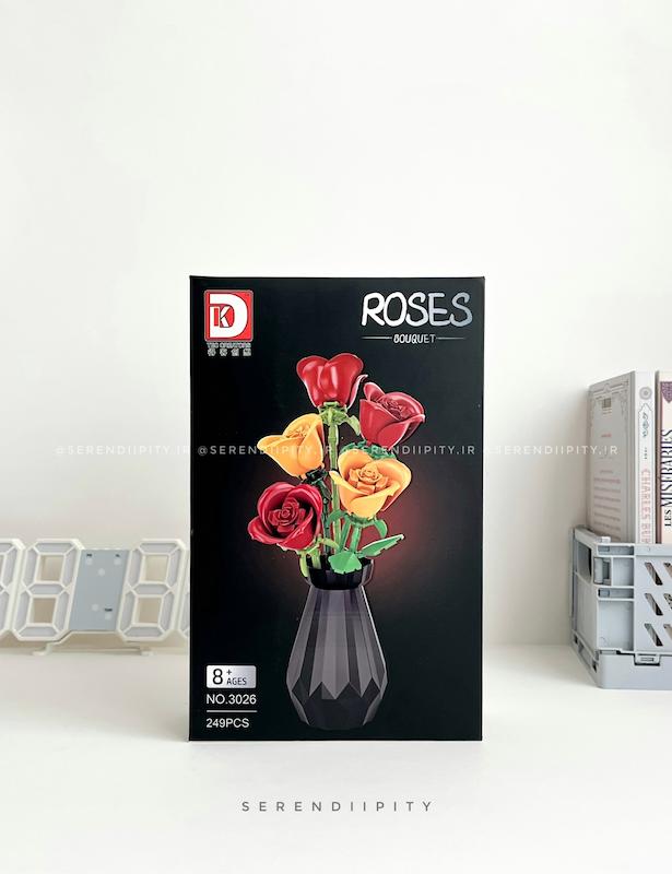 لگو گل رز با گلدون