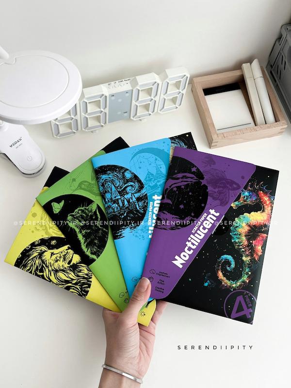 نقاشی ذغالی خراشیدنی ۴ برگی 