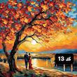 تابلو آبرنگ شماره‌دار ۴۰×۵۰ | کیت کامل نقاشی با آبرنگ