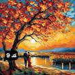 تابلو آبرنگ شماره‌دار ۳۰×۳۰ | کیت کامل نقاشی با آبرنگ