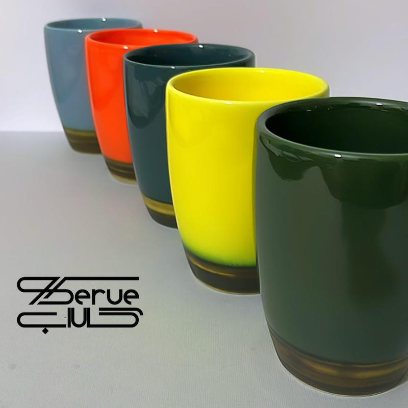 ماگ سرامیکی بدون دسته سبز