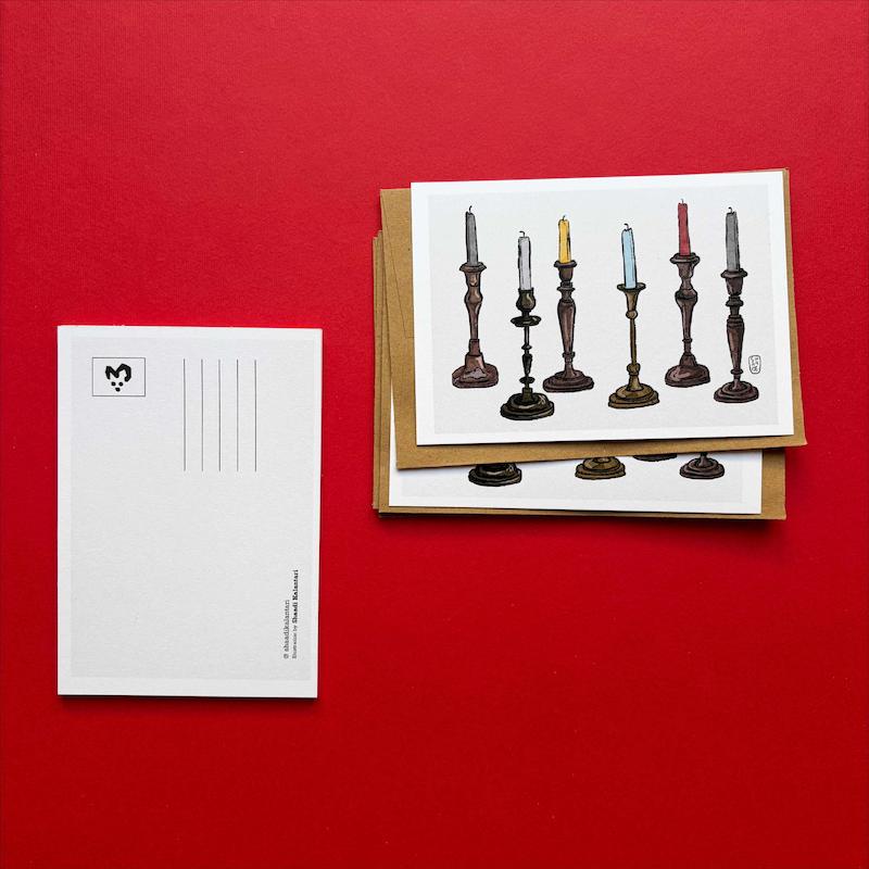 کارت پستال شمع