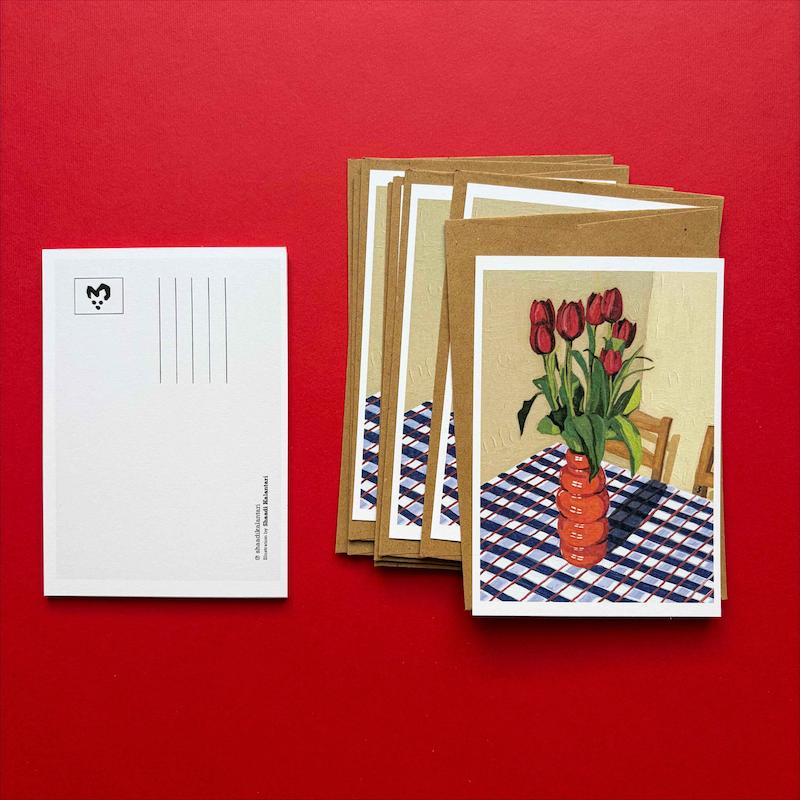 کارت پستال گل لاله