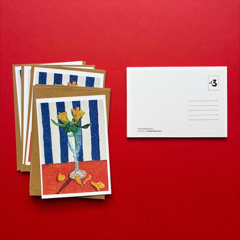 کارت پستال گل