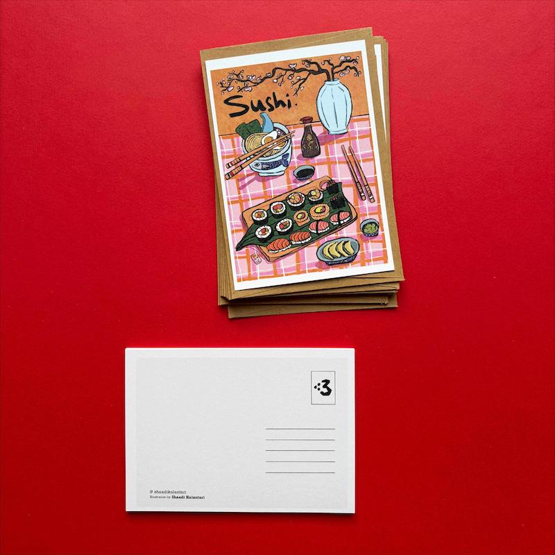 کارت پستال سوشی
