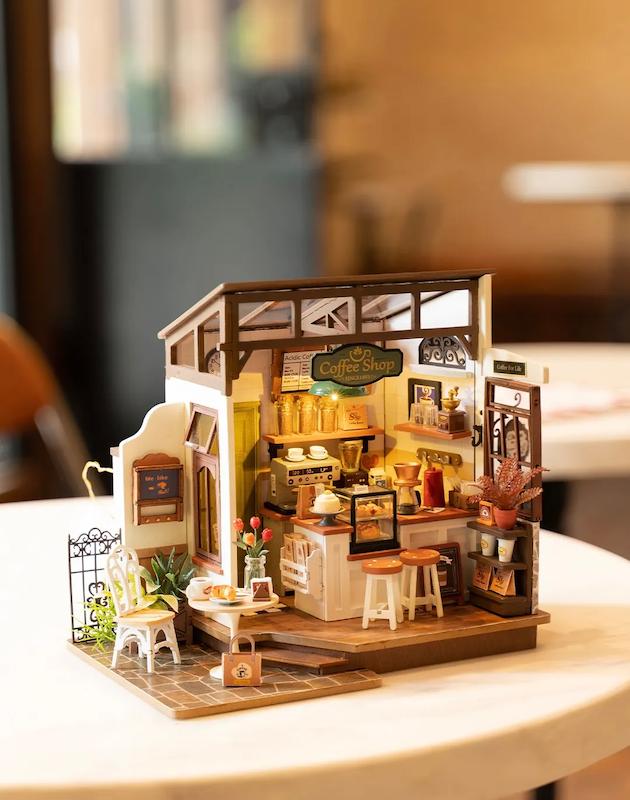 پازل ۳ بعدی خانه مینیاتوری روبوتایم طرح کافه-Rolife DIY Miniature House - Flavory Cafe DG162