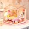 پازل ۳ بعدی خانه مینیاتوری روبوتایم طرح اتاق خواب صورتی-Rolife Lovely Pink Bedroom Super Creator Miniature House DW016