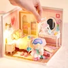 پازل ۳ بعدی خانه مینیاتوری روبوتایم طرح اتاق خواب صورتی-Rolife Lovely Pink Bedroom Super Creator Miniature House DW016