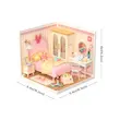 پازل ۳ بعدی خانه مینیاتوری روبوتایم طرح اتاق خواب صورتی-Rolife Lovely Pink Bedroom Super Creator Miniature House DW016